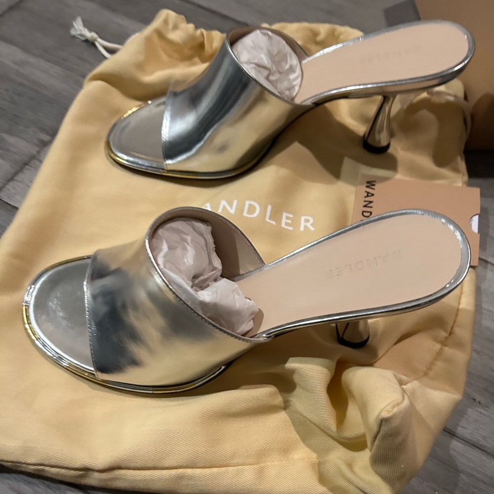 Wandler NWT Silver mule